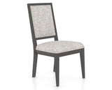 Canadel Loft Upholstered Dining Chair 312A in FP Crypton® and 59 Davy's Grey, three-quarter view