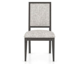 Canadel Loft Upholstered Dining Chair 312A in FP Crypton® and 59 Davy's Grey, front view