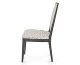 Canadel Loft Upholstered Dining Chair 312A in FP Crypton® and 59 Davy's Grey, side view