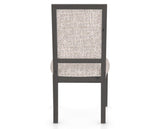 Canadel Loft Upholstered Dining Chair 312A in FP Crypton® and 59 Davy's Grey, back view