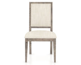 Canadel Loft Upholstered Dining Chair 312A in FT InsideOut® and 08 Shadow, front view