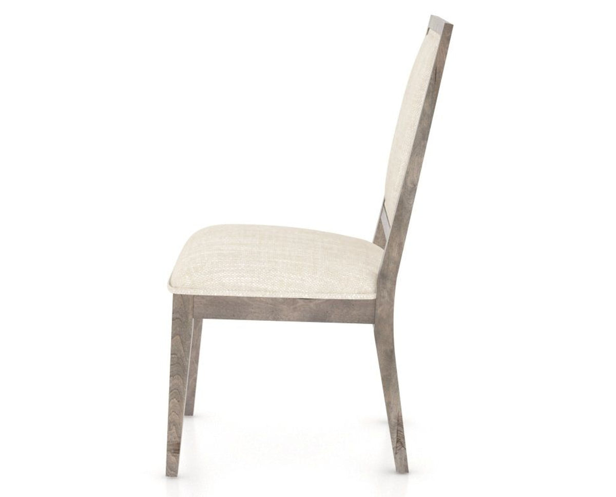 Canadel Loft Upholstered Dining Chair 312A in FT InsideOut® and 08 Shadow, side view