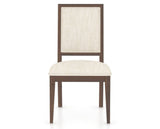 Canadel Loft Upholstered Dining Chair 312A in FT InsideOut® and 19 Cognac Washed, front view