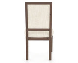 Canadel Loft Upholstered Dining Chair 312A in FT InsideOut® and 19 Cognac Washed, back view