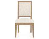 Canadel Loft Upholstered Dining Chair 312A in FT InsideOut® and 20 Caramel Washed, front view