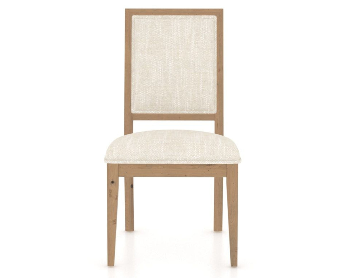 Canadel Loft Upholstered Dining Chair 312A in FT InsideOut® and 20 Caramel Washed, front view