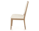 Canadel Loft Upholstered Dining Chair 312A in FT InsideOut® and 20 Caramel Washed, side view