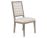 Canadel Loft Upholstered Dining Chair 312A in OZ Fabric and 08 Shadow, three-quarter view