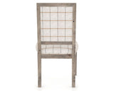 Canadel Loft Upholstered Dining Chair 312A in OZ Fabric and 08 Shadow, back view