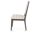 Canadel Loft Upholstered Dining Chair 312A in OZ Fabric and 29 Hazelnut Washed, side view