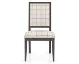Canadel Loft Upholstered Dining Chair 312A in OZ Fabric and 59 Davy's Grey, front view