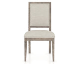 Canadel Loft Upholstered Dining Chair 312A in TB Fabric and 08 Shadow, front view
