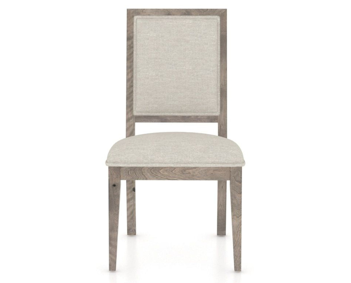 Canadel Loft Upholstered Dining Chair 312A in TB Fabric and 08 Shadow, front view