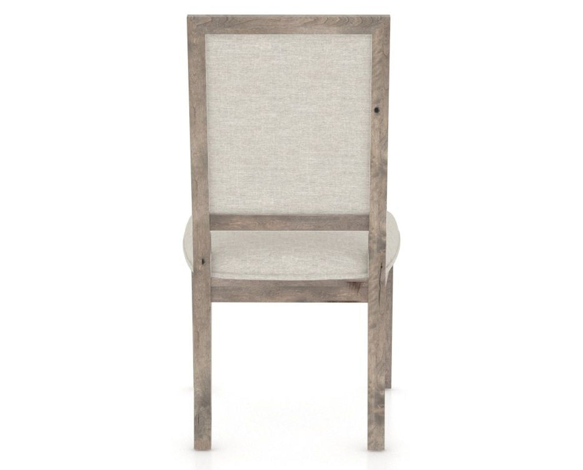 Canadel Loft Upholstered Dining Chair 312A in TB Fabric and 08 Shadow, back view