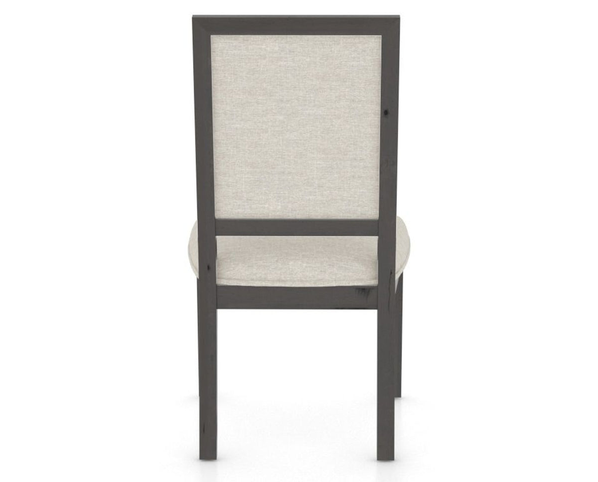 Canadel Loft Upholstered Dining Chair 312A in TB Fabric and 59 Davy's Grey, back view