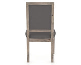 Canadel Loft Upholstered Dining Chair 312A in Shadow & Faux Leather XU, back view