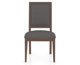 Canadel Loft Upholstered Dining Chair 312A in XU Faux Leather and 19 Cognac Washed, front view