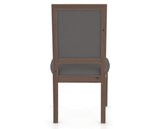Canadel Loft Upholstered Dining Chair 312A in XU Faux Leather and 19 Cognac Washed, back view