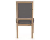 Canadel Loft Upholstered Dining Chair 312A in XU Faux Leather and 20 Caramel Washed, back view