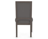 Canadel Loft Upholstered Dining Chair 312A in XU Faux Leather and 29 Hazelnut Washed, back view