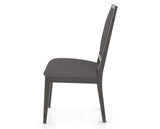Canadel Loft Upholstered Dining Chair 312A in XU Faux Leather and 59 Davy's Grey, side view