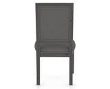 Canadel Loft Upholstered Dining Chair 312A in XU Faux Leather and 59 Davy's Grey, back view