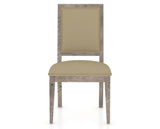 Canadel Loft Upholstered Dining Chair 312A in XY Faux Leather and 08 Shadow, front view
