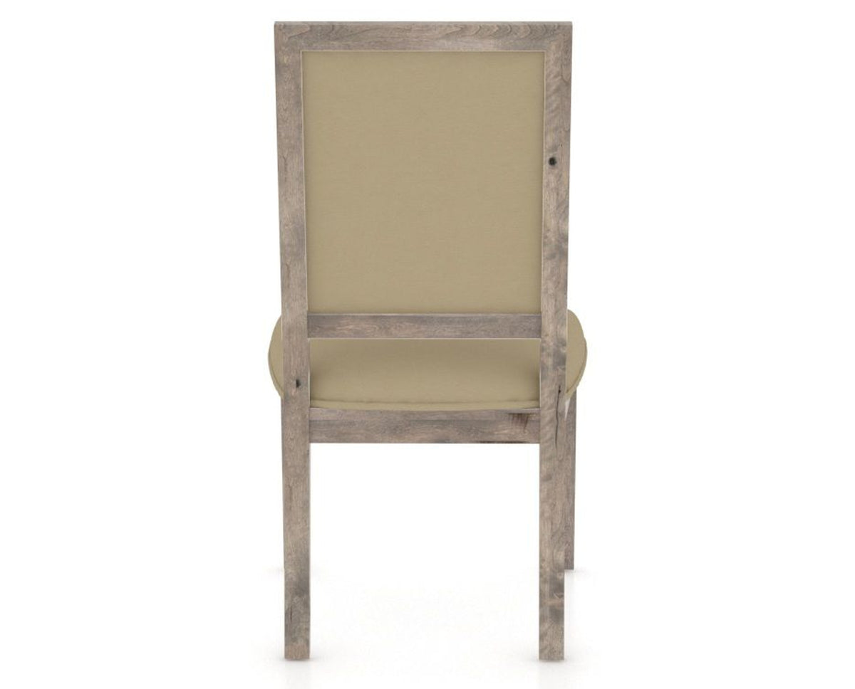 Canadel Loft Upholstered Dining Chair 312A in XY Faux Leather and 08 Shadow, back view
