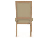 Canadel Loft Upholstered Dining Chair 312A in XY Faux Leather and 20 Caramel Washed, back view