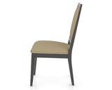 Canadel Loft Upholstered Dining Chair 312A in XY Faux Leather and 59 Davy's Grey, side view