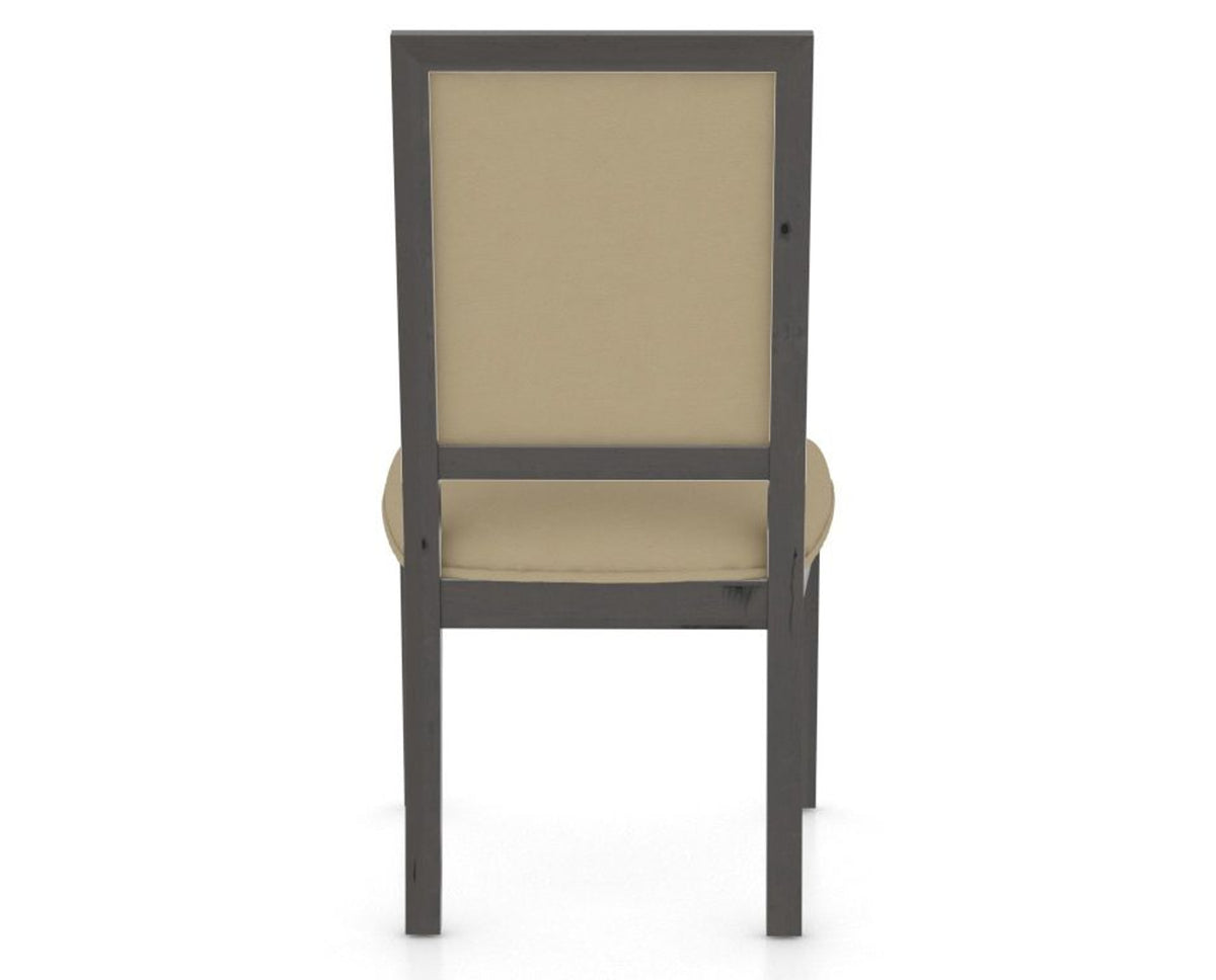 Canadel Loft Upholstered Dining Chair 312A in XY Faux Leather and 59 Davy's Grey, back view