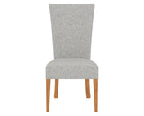 Canadel Upholstered Dining Chair 5013 in 7C Fabric and 01 Honey Washed, front view