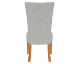 Canadel Upholstered Dining Chair 5013 in 7C Fabric and 01 Honey Washed, back view