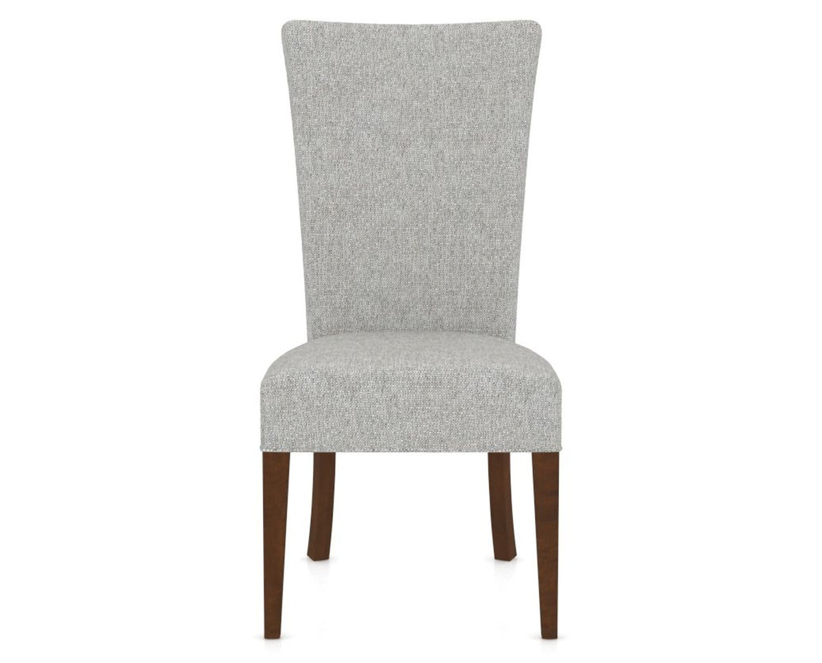 Canadel Upholstered Dining Chair 5013 in 7C Fabric and 19 Cognac Washed, front view