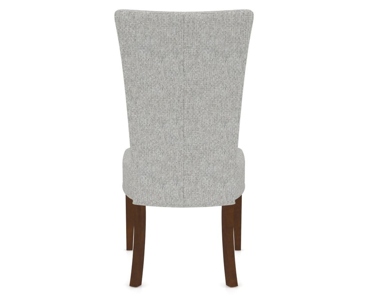 Canadel Upholstered Dining Chair 5013 in 7C Fabric and 19 Cognac Washed, back view
