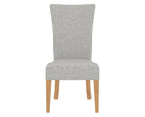 Canadel Upholstered Dining Chair 5013 in 7C Fabric and 20 Caramel Washed, front view