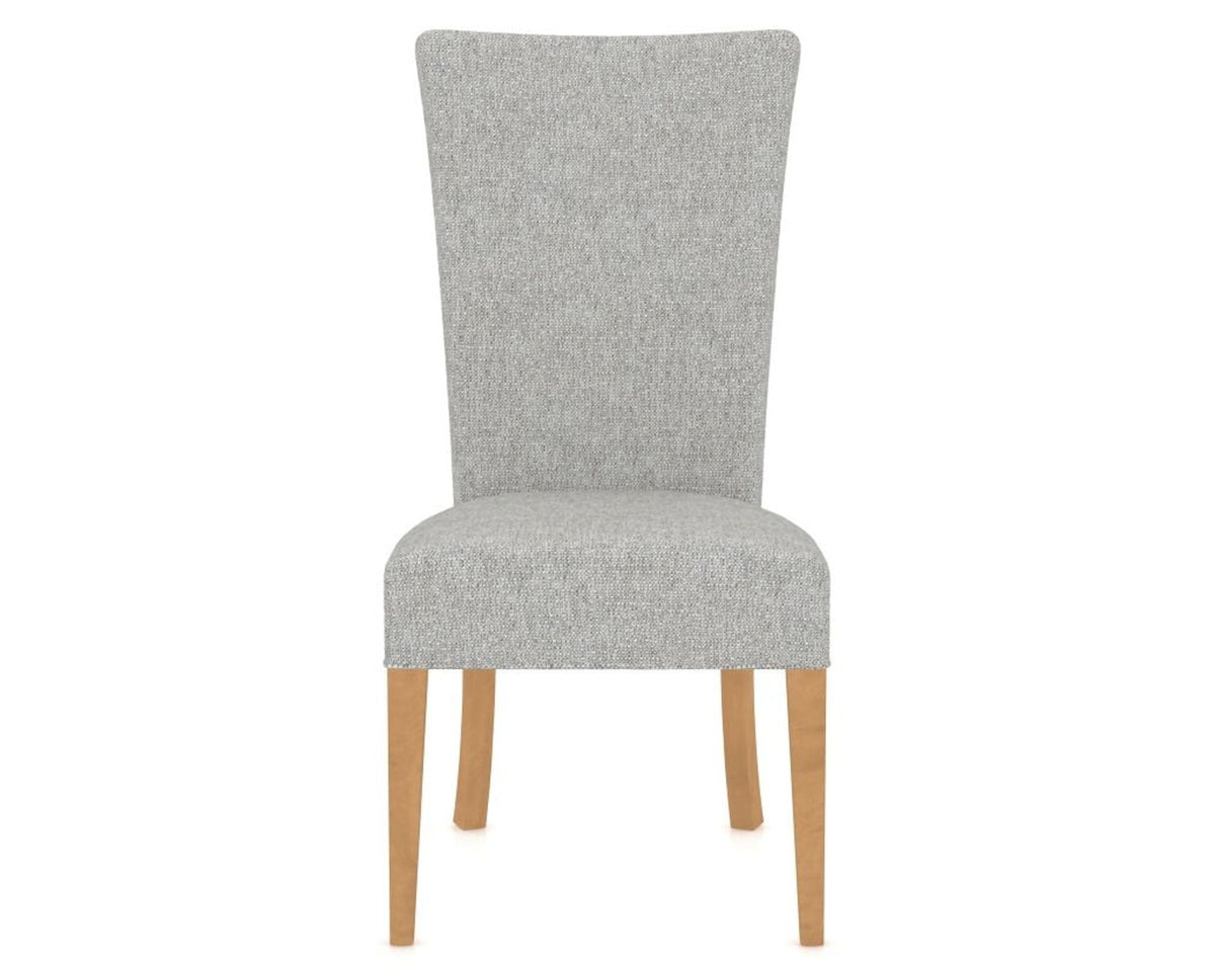 Canadel Upholstered Dining Chair 5013 in 7C Fabric and 20 Caramel Washed, front view
