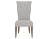 Canadel Upholstered Dining Chair 5013 in 7C Fabric and 25 Pecan Washed, front view