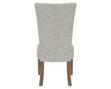 Canadel Upholstered Dining Chair 5013 in 7C Fabric and 25 Pecan Washed, back view