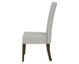 Canadel Upholstered Dining Chair 5013 in 7C Fabric and 29 Hazelnut Washed, side view