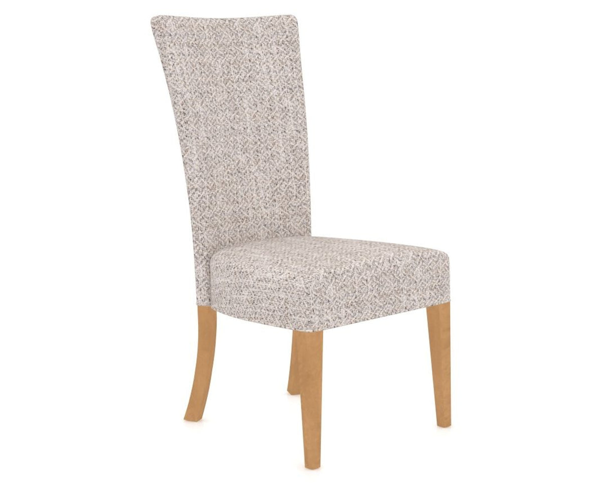 Canadel Upholstered Dining Chair 5013 in FP Crypton® and 20 Caramel Washed, three-quarter view