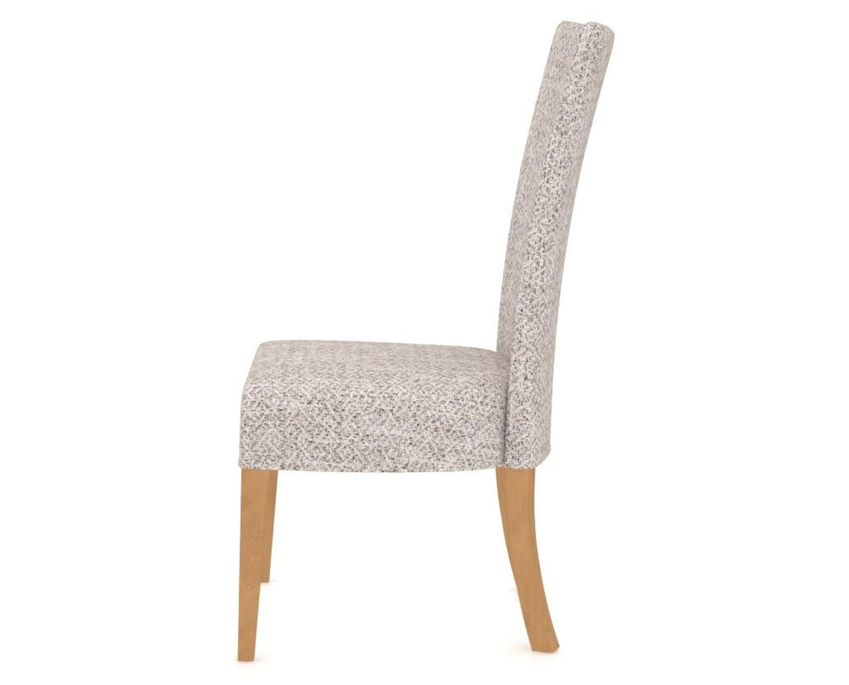 Canadel Upholstered Dining Chair 5013 in FP Crypton® and 20 Caramel Washed, side view
