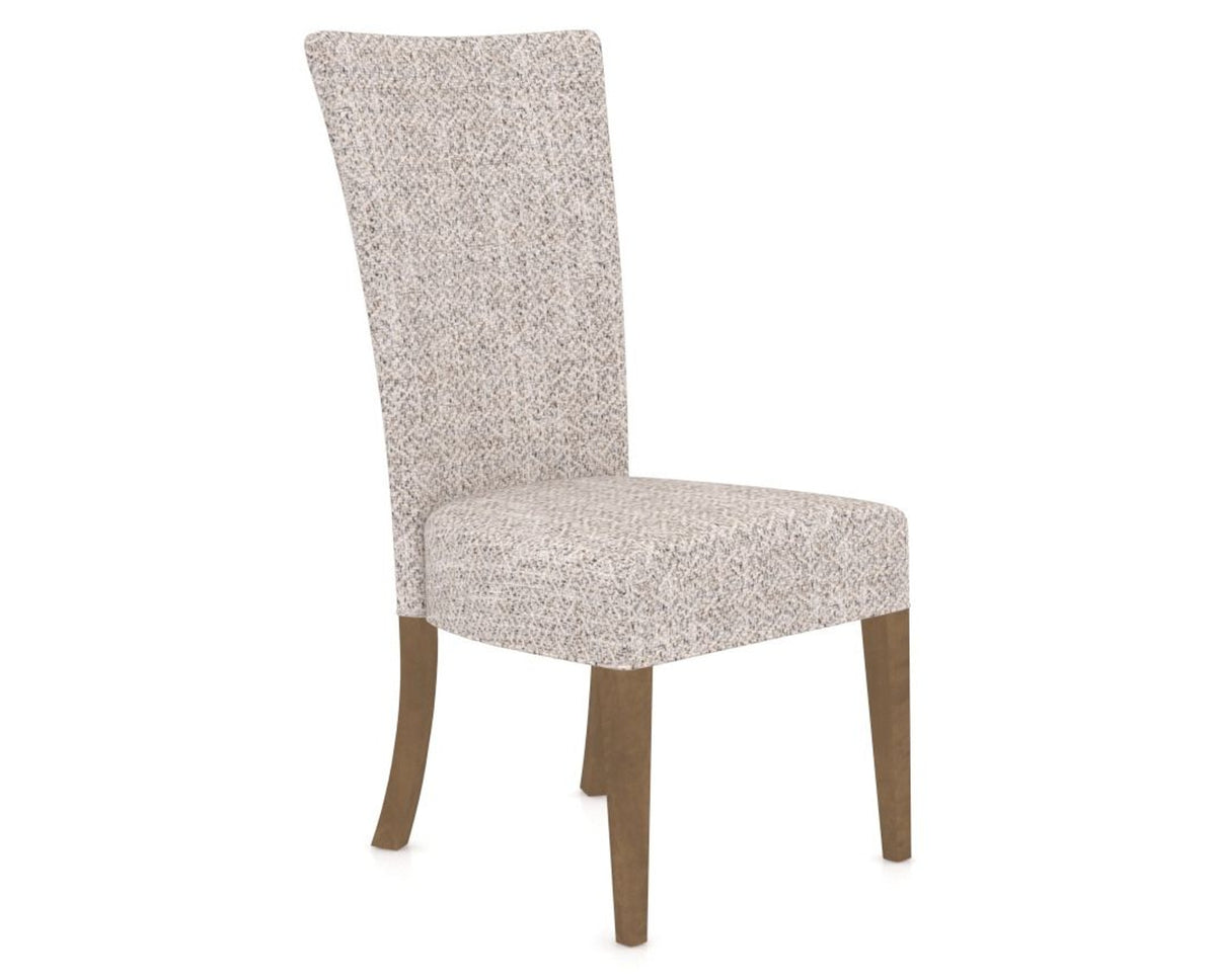 Canadel Upholstered Dining Chair 5013 in FP Crypton® and 25 Pecan Washed, three-quarter view