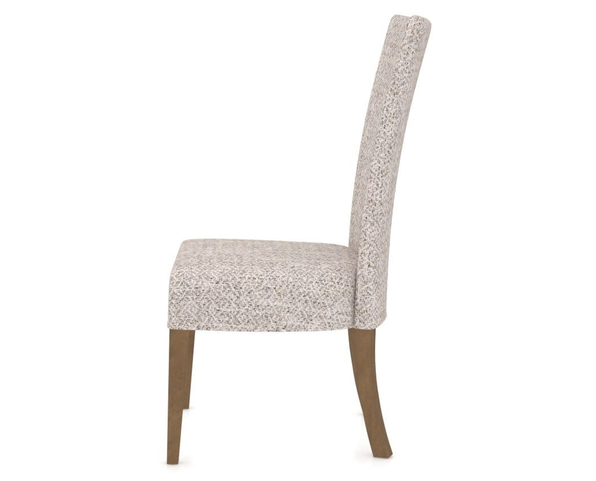 Canadel Upholstered Dining Chair 5013 in FP Crypton® and 25 Pecan Washed, side view