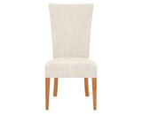 Canadel Upholstered Dining Chair 5013 in FT InsideOut® and 01 Honey Washed, front view