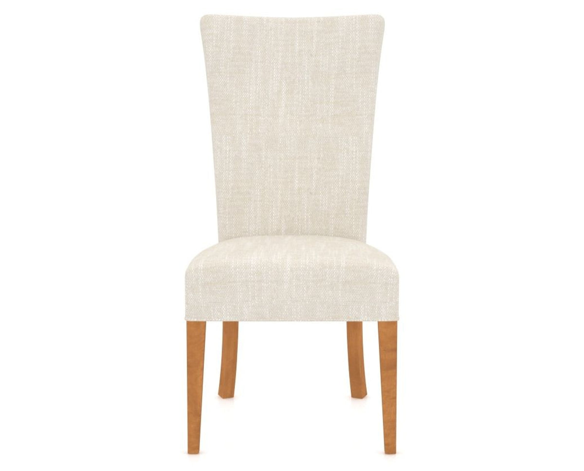 Canadel Upholstered Dining Chair 5013 in FT InsideOut® and 01 Honey Washed, front view