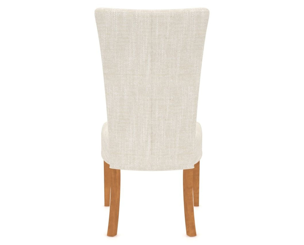 Canadel Upholstered Dining Chair 5013 in FT InsideOut® and 01 Honey Washed, back view