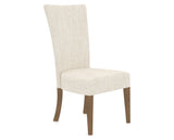 Canadel Upholstered Dining Chair 5013 in FT InsideOut® and 25 Pecan Washed, three-quarter view