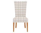 Canadel Upholstered Dining Chair 5013 in OZ Fabric and 01 Honey Washed, front view