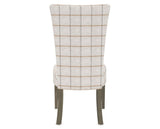 Canadel Upholstered Dining Chair 5013 in OZ Fabric and 08 Shadow, back view